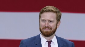 Rep. Peter Meijer speaks at a campaign rally on Oct. 14, 2020, in Grand Rapids, Mich. (Carlos Osorio/AP)