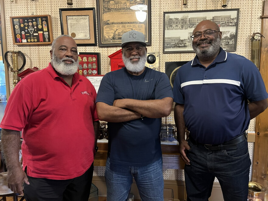 Retired Wichita firefighters, from left, David "DD" Wilson, Chief Ron Blackwell and Brad Boyd say a new documentary by filmmaker Keith Daniels reflects their experiences as Black firefighters.