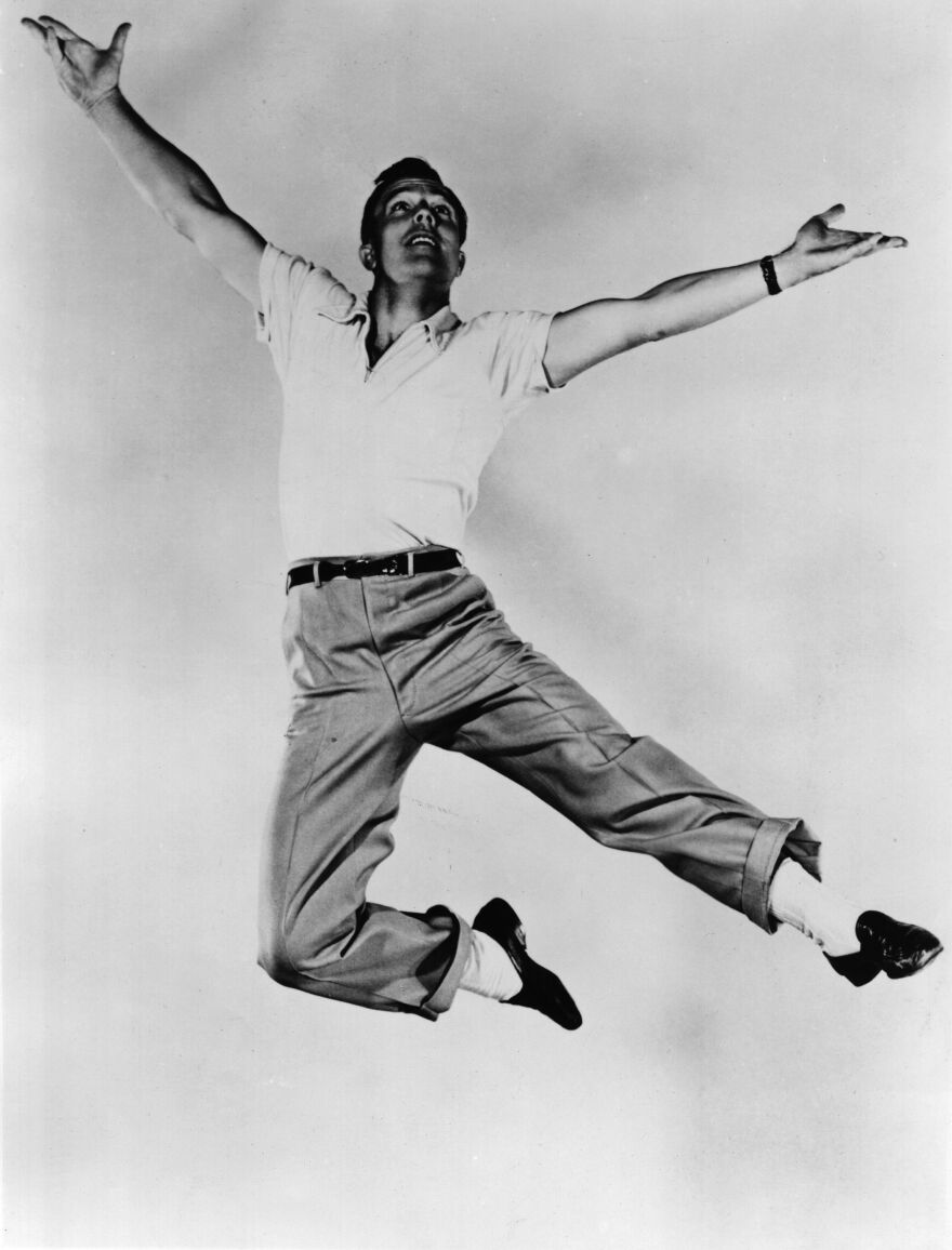 Dancer, actor, singer and director Gene Kelly was — many decades after this photo was taken — a mentor to Ortega. "He would invite me to his home," Ortega recalls."We would look at his films together and he would talk to me about how he designed choreography for camera."