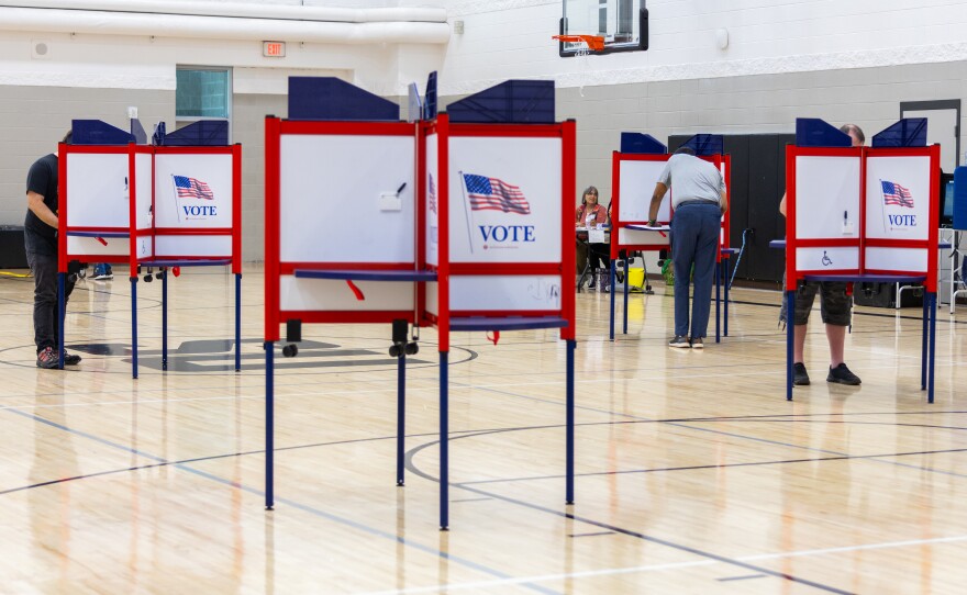 City of Saginaw voters fill out their ballots amid the August 4 primary election.