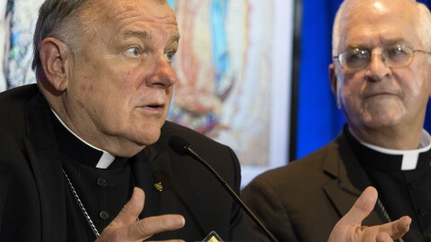 Archbishop Thomas Wenski of Miami, photographed at a news conference in 2015, said the Trump administration's policy of separating immigrant children from their families "goes against the values of our nation."