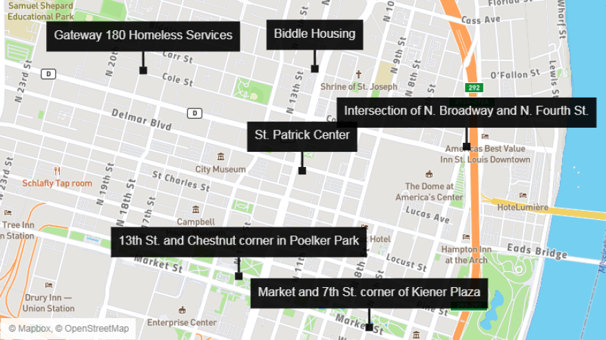 Map of public hand washing stations for people who are homeless during the closures caused by coronavirus. 3/19/20