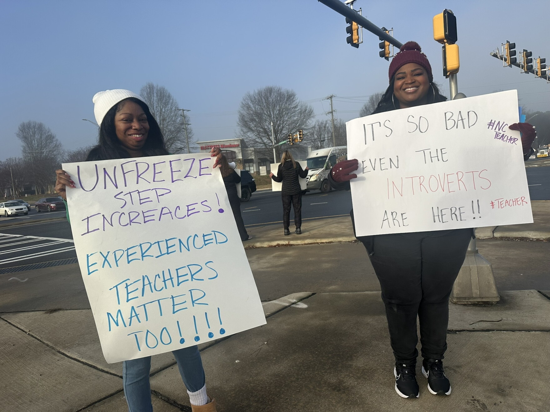 North Carolina teachers protest for better pay, call on General ...