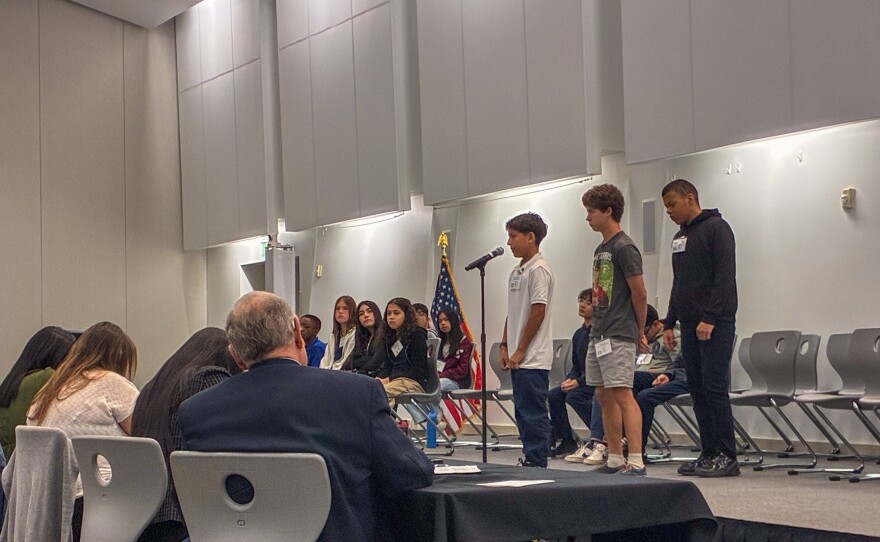 Students had to spell words like "prodigious," "stalwart" and "parochial" to advance in the Yuma County Spelling Bee.