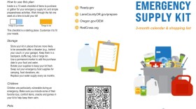 Lane County has a 12-week checklist that breaks down the components of an emergency kit.