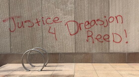A spray painted wall in downtown Indianapolis.