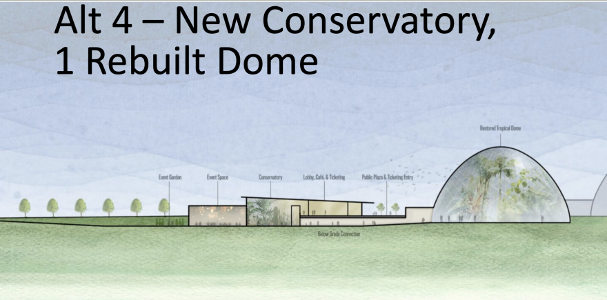 One of four future of the Domes options discussed at Tuesday's committee meeting.