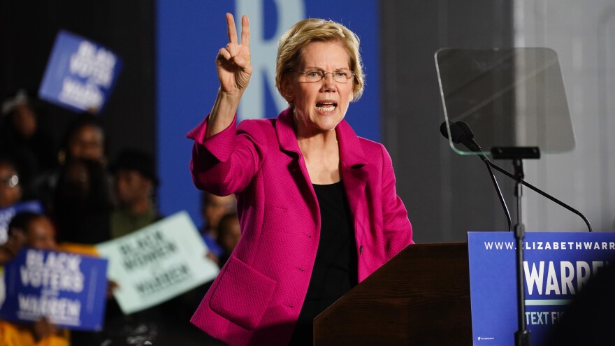 Warren's two-cent wealth tax on people with over $50 million in wealth is one of her signature policy issues, and one that draws big cheers on the stump.