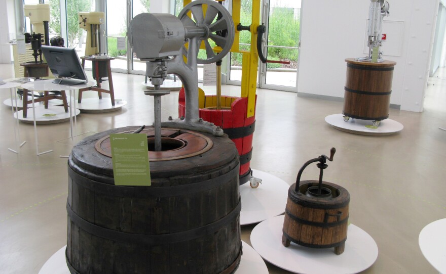 Gelato-making machines through the centuries are on display at the Carpigiani Gelato museum.