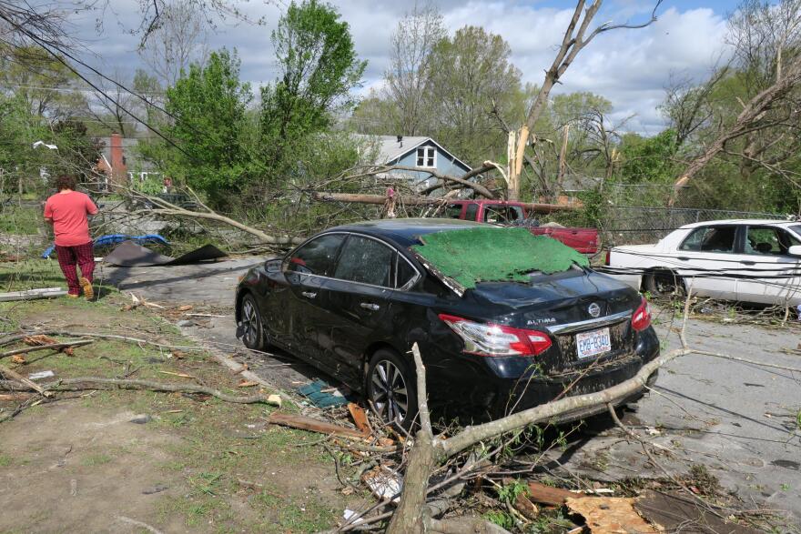 Debris and downed power lines tore through East Greensboro in April of 2018. Local agencies have been working to repair the area.