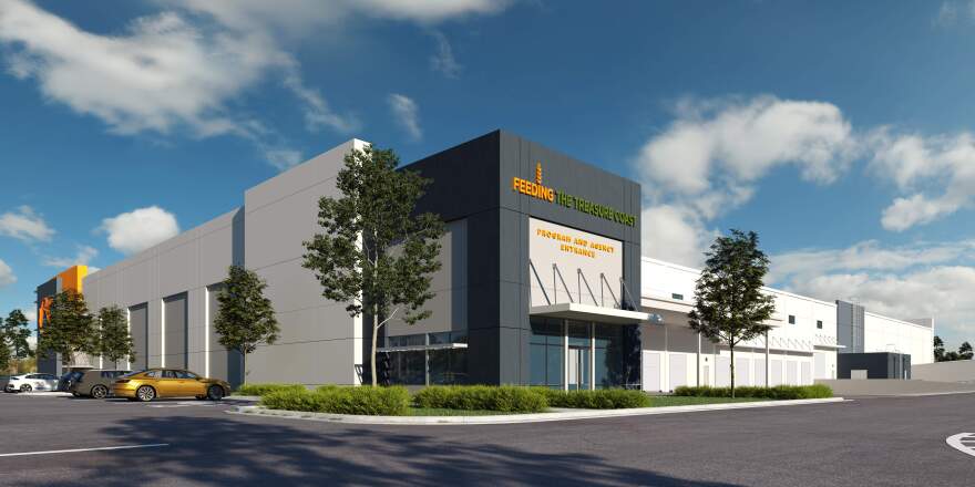 Artists rendering of the new Treasure Coast Food Bank facility to be built in Fort Pierce.
