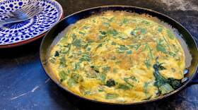 Thanksgiving leftover frittata. (Kathy Gunst/Here & Now)