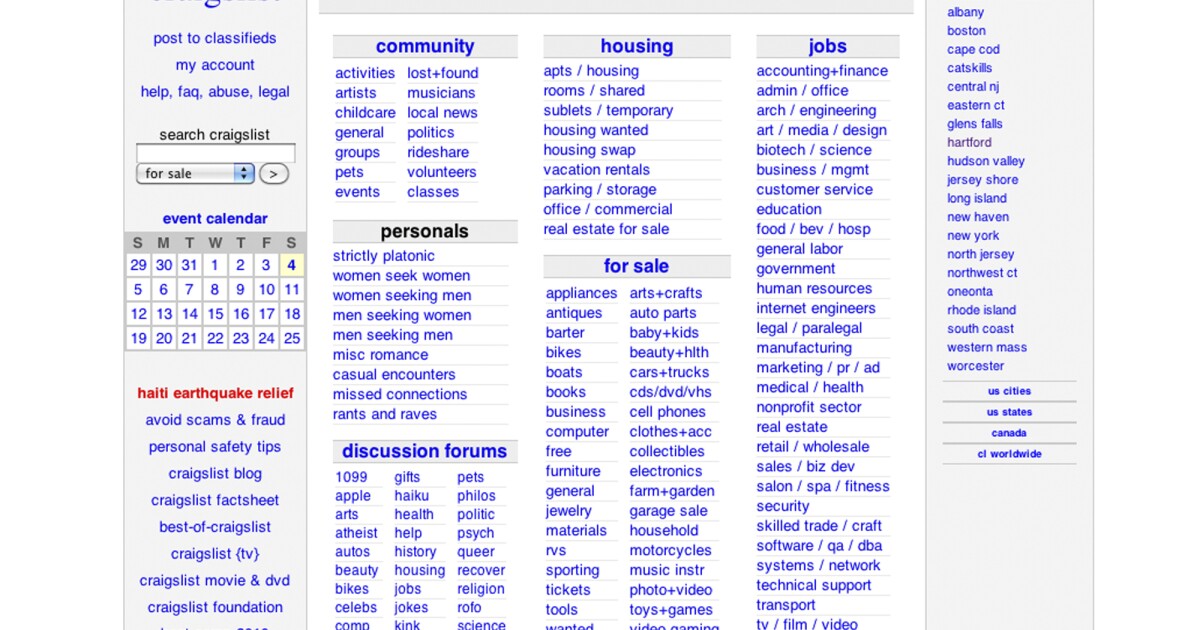 Craigslist Shuts Down Personals Section After Congress Passes Bill