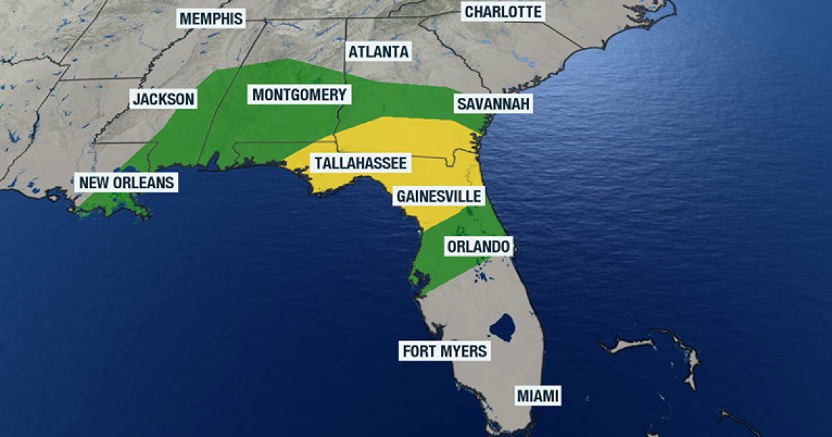 Thunderstorms to rumble across Florida on Sunday