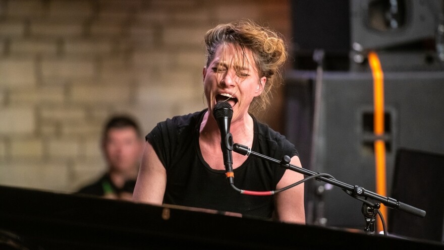 Amanda Palmer performs at the Tiny Desk Family Hour at Central Presbyterian Church in Austin, TX during the 2019 SXSW music festival.