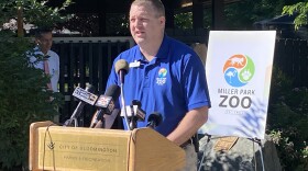 Miller Park Zoo Director Jay Tetzloff unveils a new logo and mission statement developed during the COVID-19 pandemic.