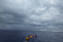 This photo provided by the U.S. Air Force shows rescue operations underway for survivors of a downed civilian aircraft off the coast of Melbourne, Fla., Tuesday, May 12, 2026. (U.S. Air Force/DVIDS via AP)