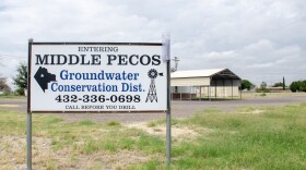 A view of the local groundwater conservation district office in Pecos County in 2021.