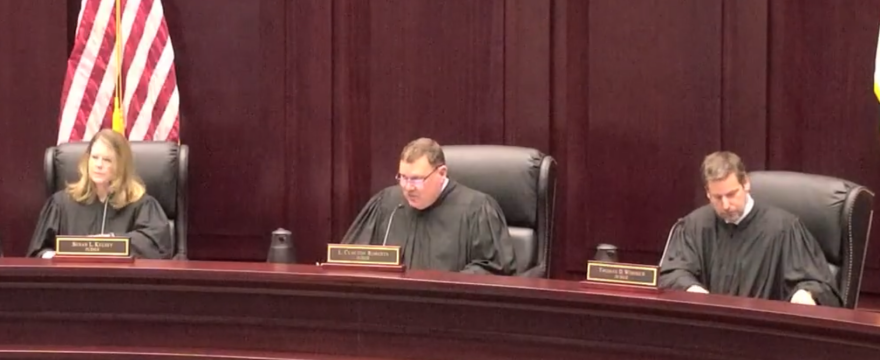 A panel of judges hear oral arguments in the GRU control dispute Tuesday, Feb. 10, 2026, at the First District Court of Appeal in Tallahassee.