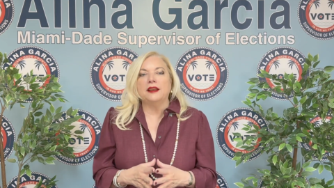 Alina Garcia, Miami-Dade County Supervisor of Elections, pictured here during a video for the Town of Surfside in 2026.