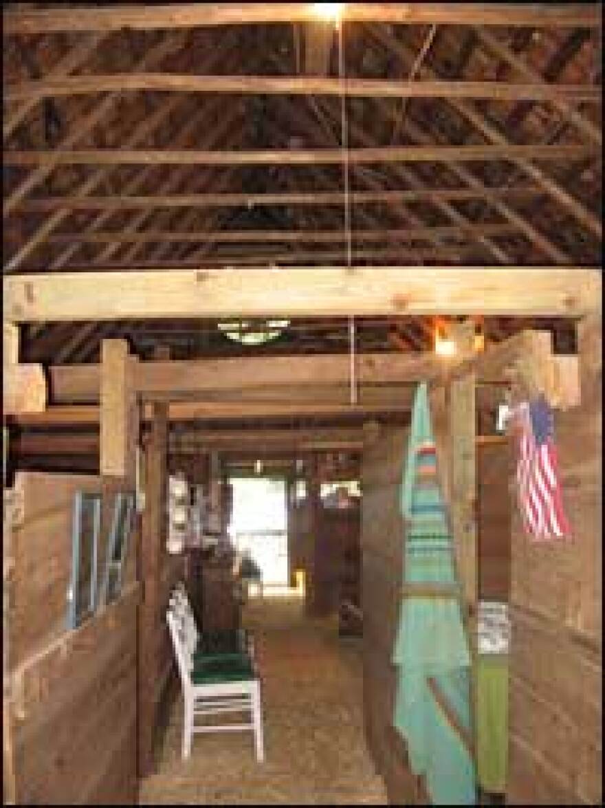 The Ramsey family cabin is typical: It has a central hallway and small bedrooms off each side.