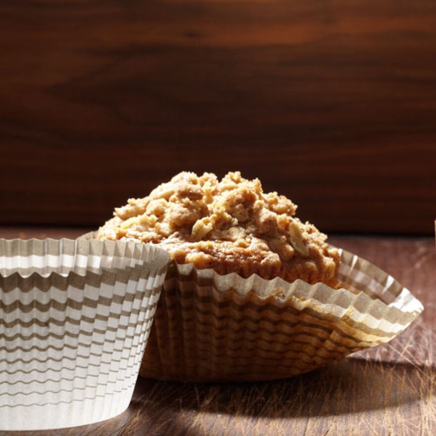 The <em>Bouchon Bakery </em>cookbook highlights the streusel topping on Keller's carrot muffins.