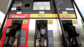 A photo of gas pumps at a gas station