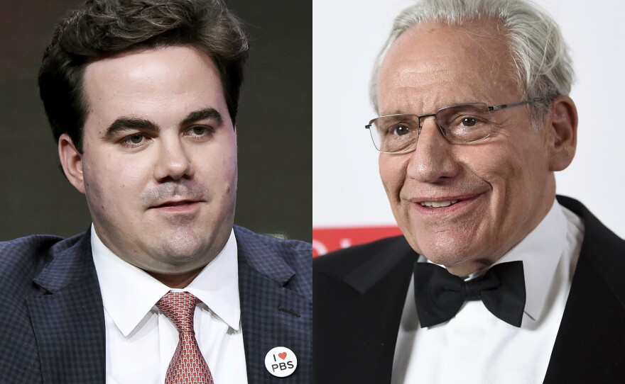 A composite photo of a dark-haired man on the left and an older, gray-haired man on the right.