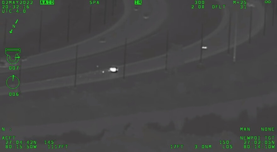St. Leger ran over 'stop sticks' laid down by MCSO Deputies at the 96 mile marker