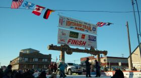 The Burled Arch in Nome, Alaska, the finish line of the Iditarod race as pictured in 2007