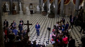 Speaker of the House Mike Johnson, R-La., speaks after the final vote to bring the longest government shutdown in history to an end, at the Capitol in Washington, Wednesday, Nov. 12, 2025.