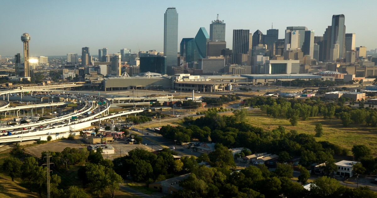 Dallas downtown skyline Tuesday, Aug. 22, 2023, in Dallas.