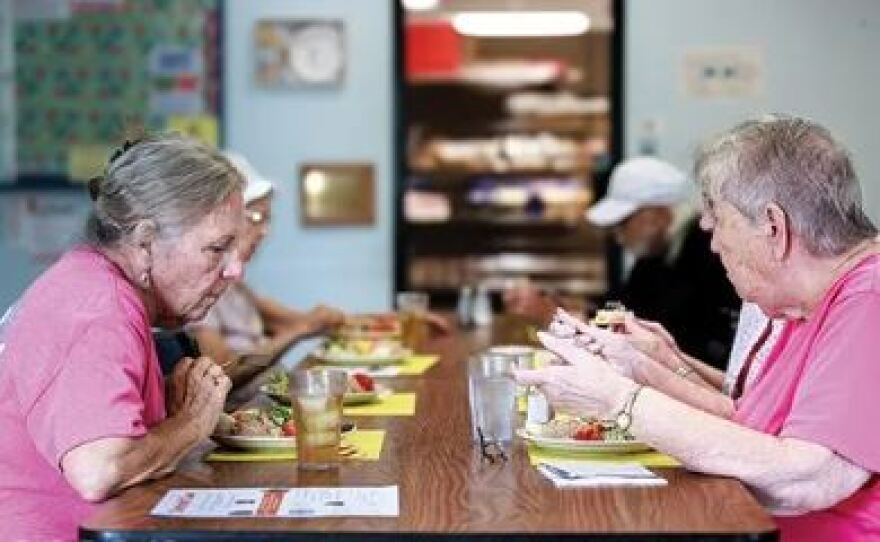 Comstock residents at the community center