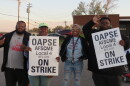 Princeton bus drivers picket outside of First Student's transportation facility in Sharonville.