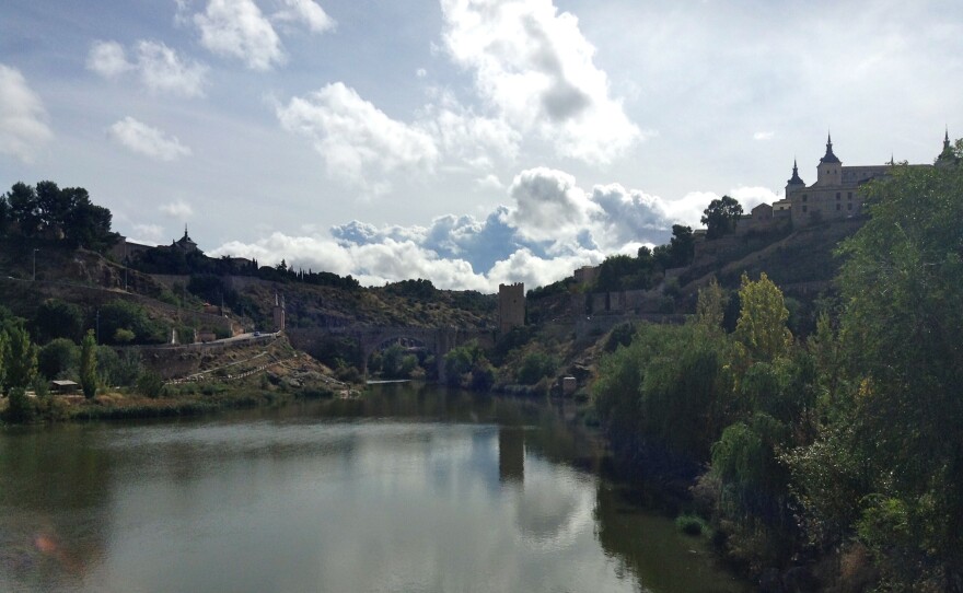 View of medieval bridge in Toledo, Spain, where El Greco once lived and painted.