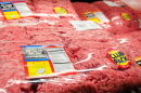 Ground Beef at a grocery store