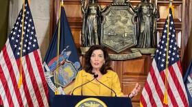  NYS Gov Kathy Hochul speaks to the media on June 10, 2022