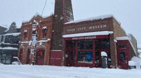 Photo of the Park City Museum on a snowy day on Main Street