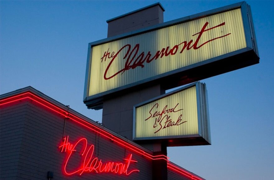 The sign outside Clarmont restaurant in Columbus, Ohio.