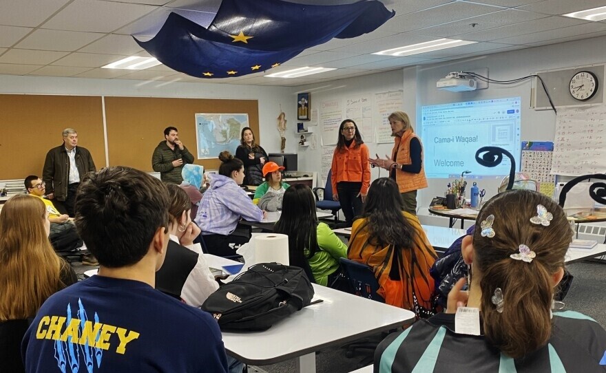 Mary Peltola, Lisa Murkowski and high schoolers