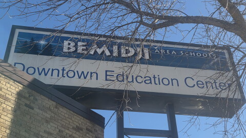 The Bemidji School Board meets at the district's downtown education center in Bemidji, shown on a sunny Oct. 21, 2026.