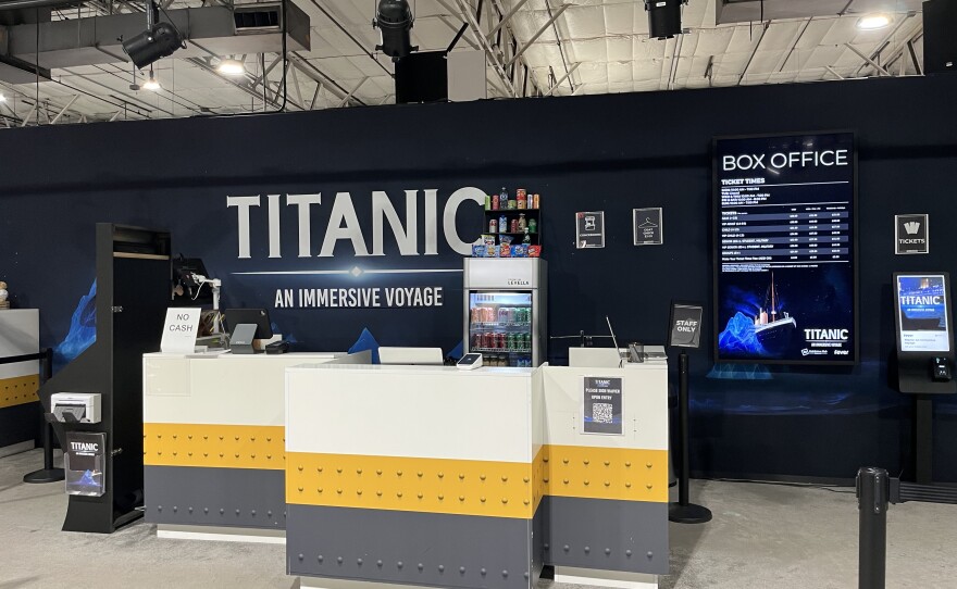An exhibit paying tribute to the Titanic ship