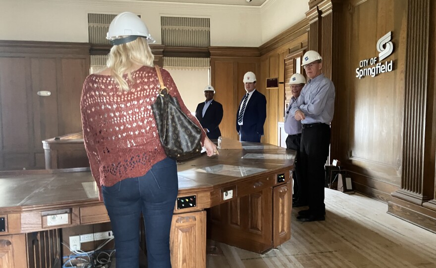 All nine members of Springfield City Council toured ongoing renovations of Historic City Hall on October 29, 2024. The work is expected to be complete in mid-2026.