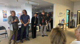 Members of the Arizona Frontline Theatre performing scene selections at WHAM West Gallery in Surprise on July 11, 2026.