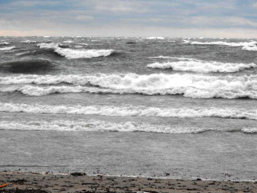 Winds whip up Lake Erie Wednesday in Angola