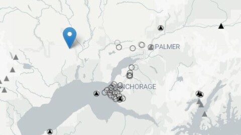 a map of an earthquake