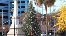 Photo of Christmas decorations in Columbia, South Carolina.