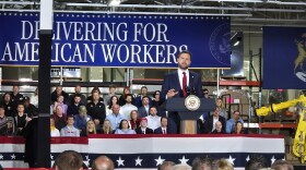 Vice President JD Vance speaks at an event at a robotics manufacturing facility in Auburn Hills on March 18, 2026.