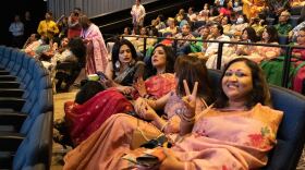 Fans pack out the Angelika Film Center for the Bengali Film Festival on August 2, 2024.