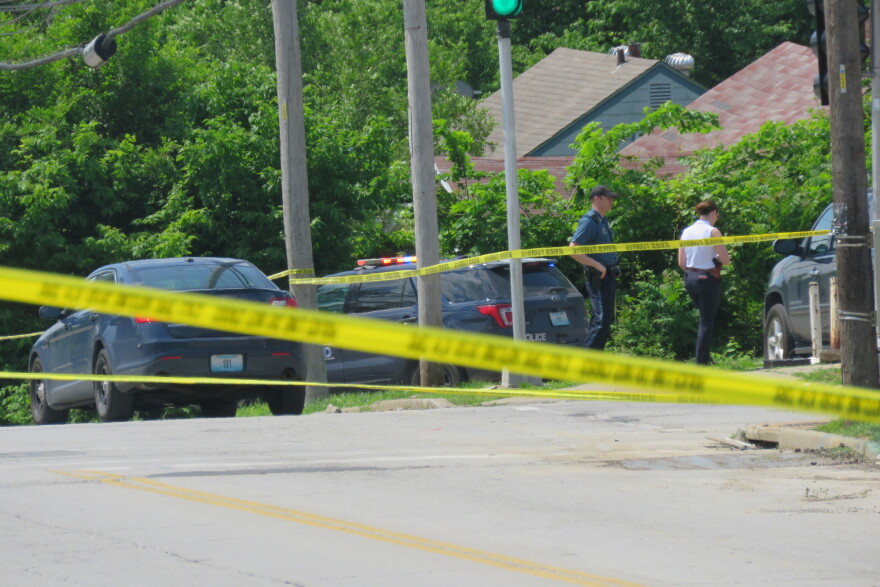  A recent homicide scene being investigated by the Kansas City Police in this file photo. 